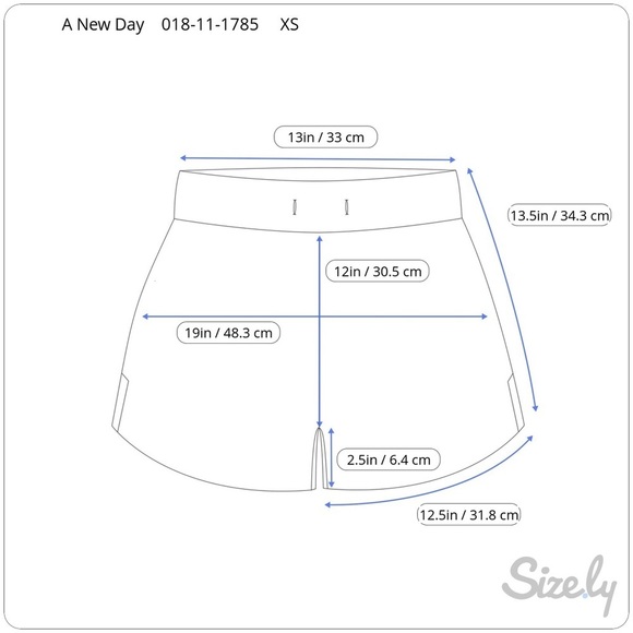 A New Day Brown High Rise Shorts Neutral Tie Detail Pockets XS Extra Small - Picture 15 of 16
